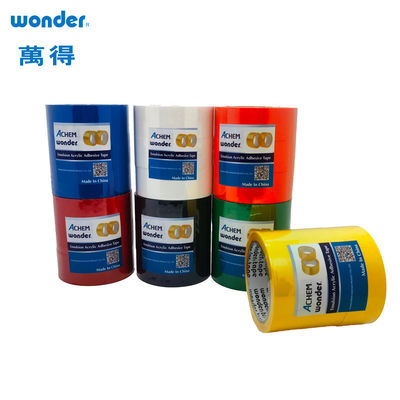 خيارات سبعة ألوان شريط التعبئة والتغليف BOPP مع لاصق منخفض VOC على أساس الماء