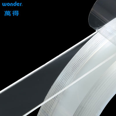الصمغ Wonder نانو شريط رول 2.5mm سمك شفاف مزدوج الجانب جيل قابلة لإعادة التدوير