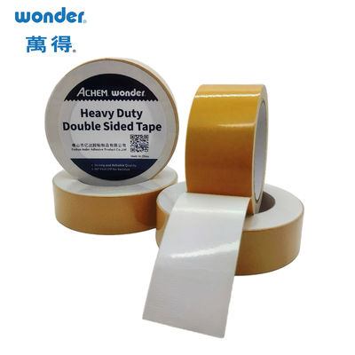 شريط لاصق مزدوج الوجه ذاتي اللصق مع قاعدة من القماش المنسوج ومادة لاصقة تذوب بالحرارة لالتصاق قوي